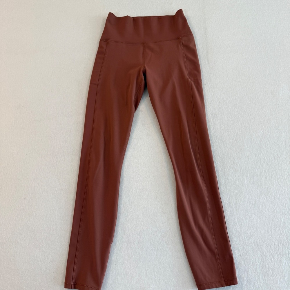 Vuori Daily‎ Leggings Women Small Terracotta Burnt Orange High Rise Pockets